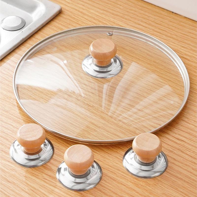 Combo 6 núm tay cầm nắp nồi  chống bỏng Đa năng,núm cầm thay thế cho nắp vung nồi xoong chảo