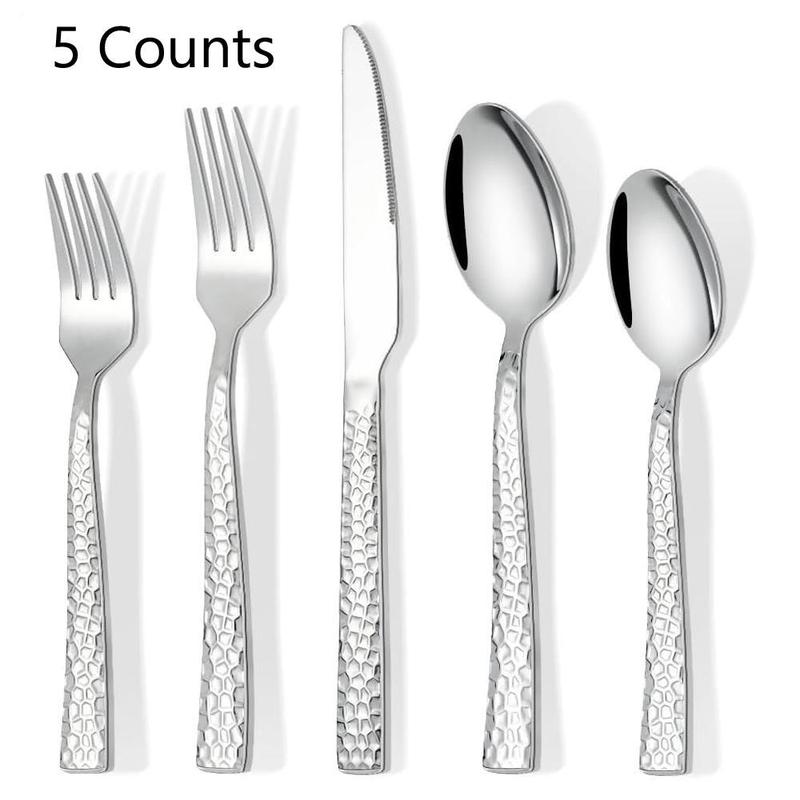 Stainless Steel Flatware Set, 5/20pcs Stainless Steel Tableware Set, Home Kitchen Utensil Set 1