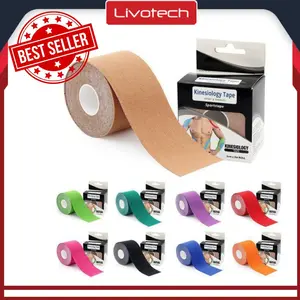LIVO KINESIO TAPE 5cm x 5m Kinesiologi Athletic Sports Elastic Kinesiology Taping