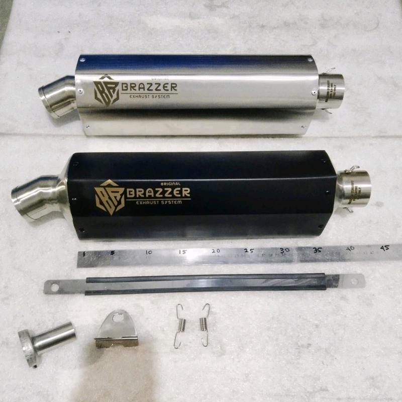 silincer Racing Big volume inlet 50mm knalpot racing Original Brazzer exhaust silincer only 3