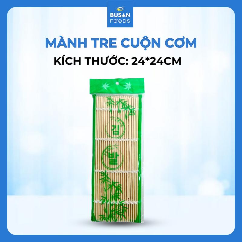 Mành Tre Dùng Cuộn Cơm, Kimbap, Rong Biển, Sushi, An toàn, Vệ sinh, Busan Foods Kích Thước 24cm x 24cm