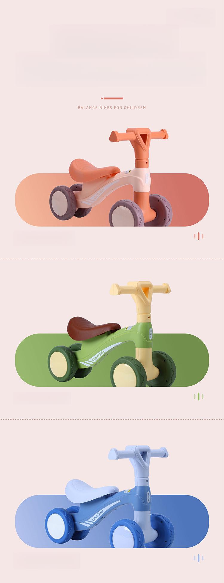 Product Introduction of Balance Bike (for Kids) 1-3 Years Old Baby Walker No Pedal 2 Years Old Girl and Boy Children Sliding Mule Cart Luge Outdoor Toys Scooter Scooter Bearing 50 Kilograms 3