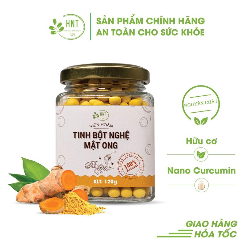 Viên tinh bột nghệ mật ong nguyên chất| tự nhiên, hữu cơ| tốt cho, dạ dày, phụ nữ sau sinh| HNT NATURAL PRODUCT VTBN120 #OCOP #DacSanVietNam 1