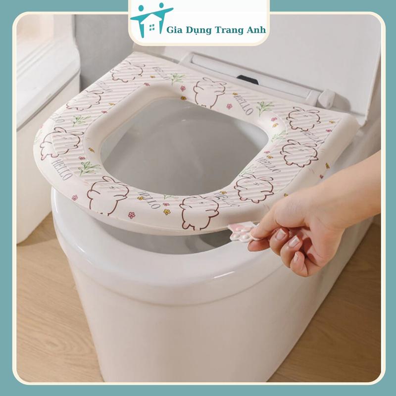  Miếng Lót Đệm Bồn Cầu Chất Liệu Eva Chống Thấm Nước Êm Nhẹ Dễ Dàng Vệ Sinh Họa Tiết Cute Siêu Xinh Toilet 