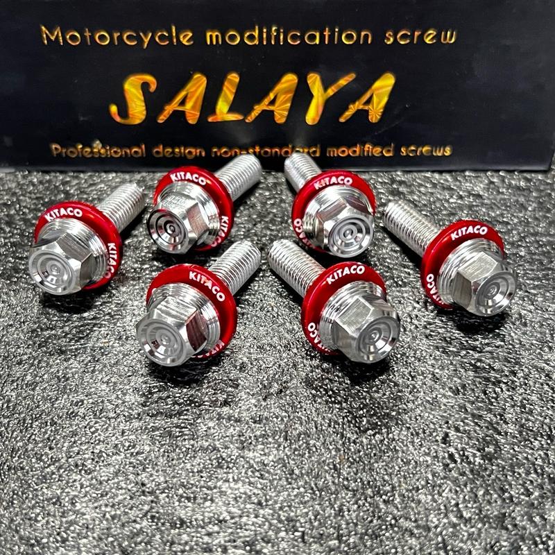 Combo 4 - 6 ốc salaya mẫu Thái V2 lắp cùi dĩa nhôm cnc Jupiter/Sirus - Exciter - Winner/Sonic - Raider/Satria - inox 304