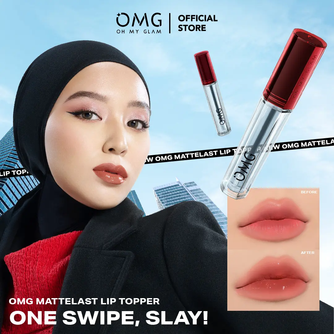 OMG OH MY GLAM Gloss Lip Finish 2.7g - Lip Gloss - Transform Your Lip Cream From MATTE to GLOSS for THE VINYL LIP LOOK!