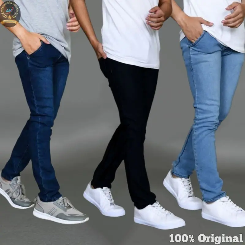 Celana jeans pria Bahan streach melar pensil Slimfit cowok panjang cowo skinny (Promo celana jeans jins jean jin pria paling murah paling laris terkait)