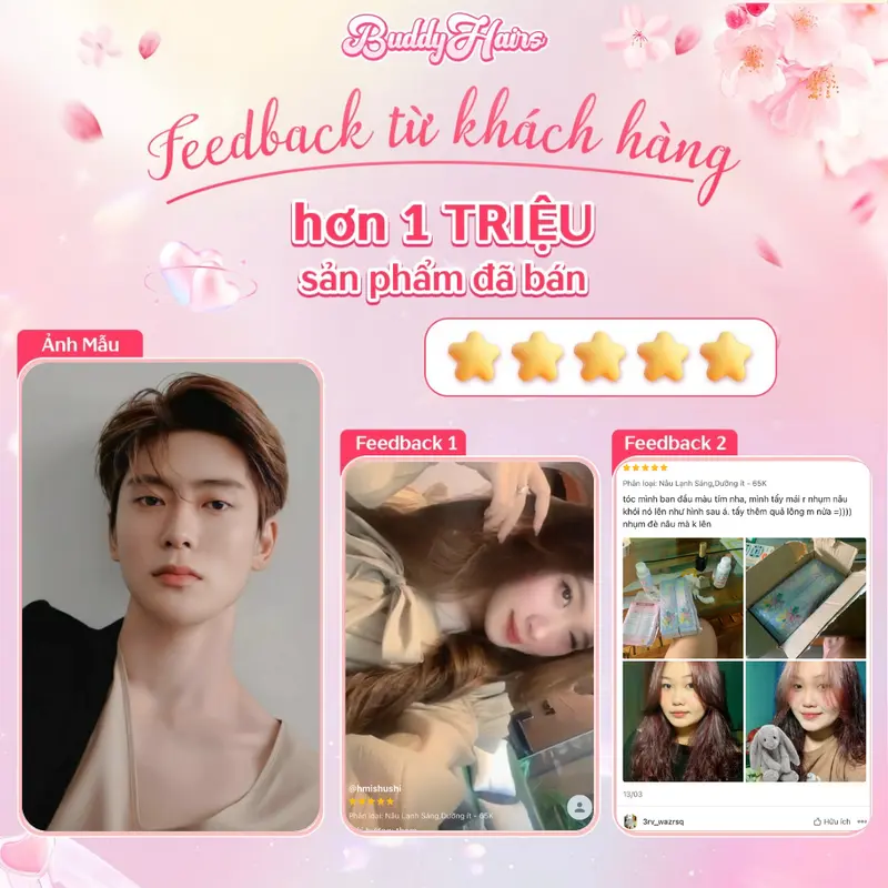 Thuốc nhuộm tóc Nâu Lạnh Sáng, Nâu Lạnh, Nâu Trà Sáng không cần dùng Thuốc tẩy tóc Buddyhairs, Buddyhair, Buddy.hairs Đổi Màu Tóc 1