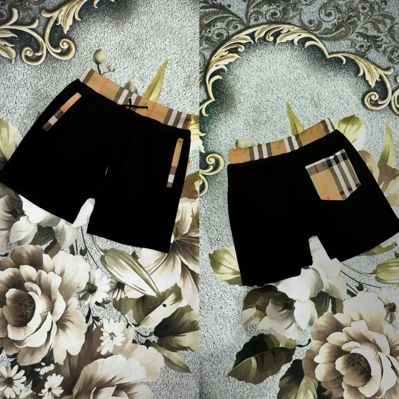 Quần short đùi Be Bê rờ trên gối  - Chất Liệu Nỉ Cua - Phối túi cạp kẻ quan 3