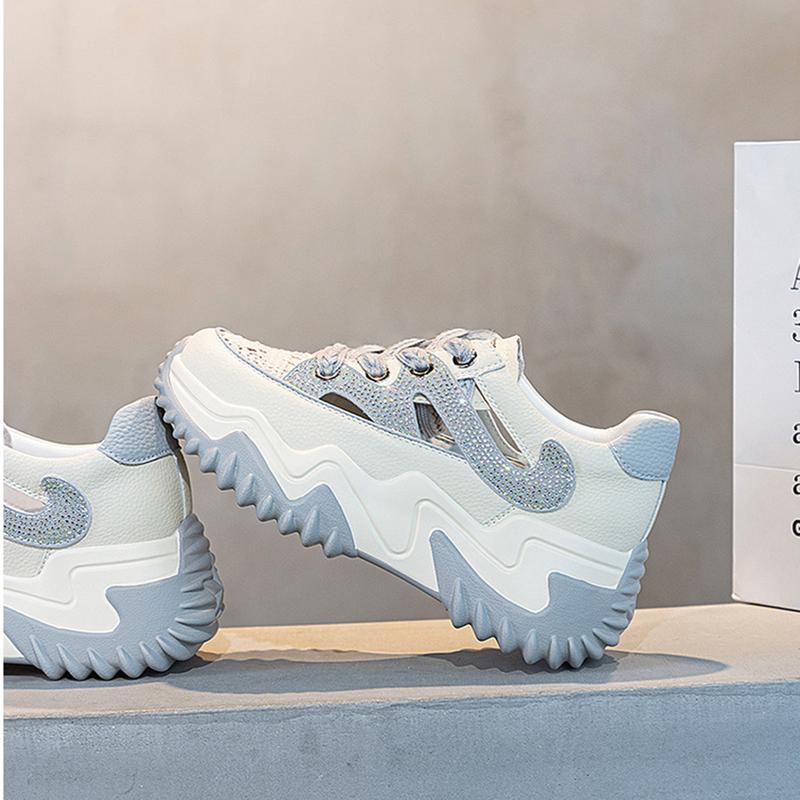 Giày thể thao nữ đính đá Hàn Quốc Thoáng khí 5cm Shoes Sneaker 4