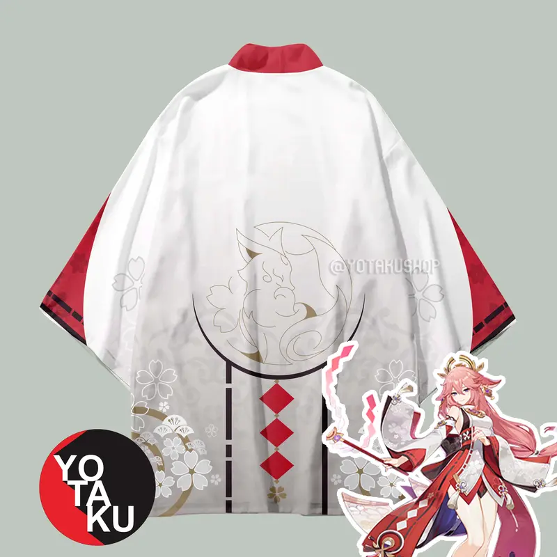 Haori Cardigan Game Genshin Impact Yae Miko Cape Kostum Cosplay Jepang YOTAKUSHOP 1