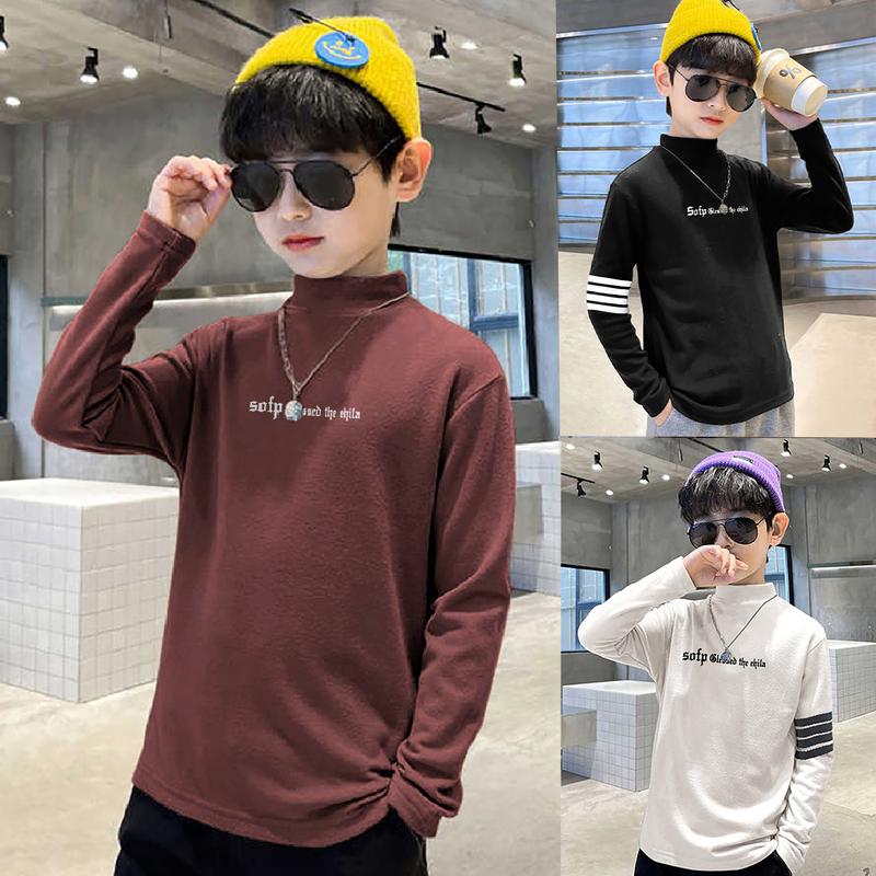 Áo giữ nhiệt cổ cao cho bé trai 16-45kg, chất mềm mịn, co giãn. Áo giữ nhiệt thu đông bé trai 5-15 tuổi đẹp. áo giữ nhiệt bé trai dài tay