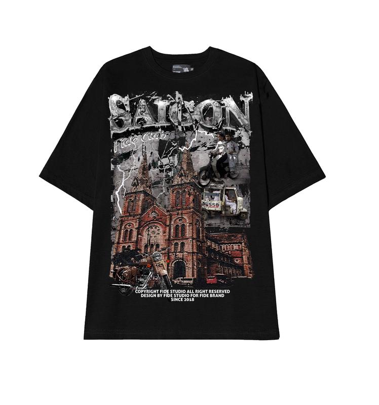 Áo thun  FIDE phông unisex nam nữ form rộng ulzzang SÀI GON SS3 Menswear Top Cotton Cổ Tròn