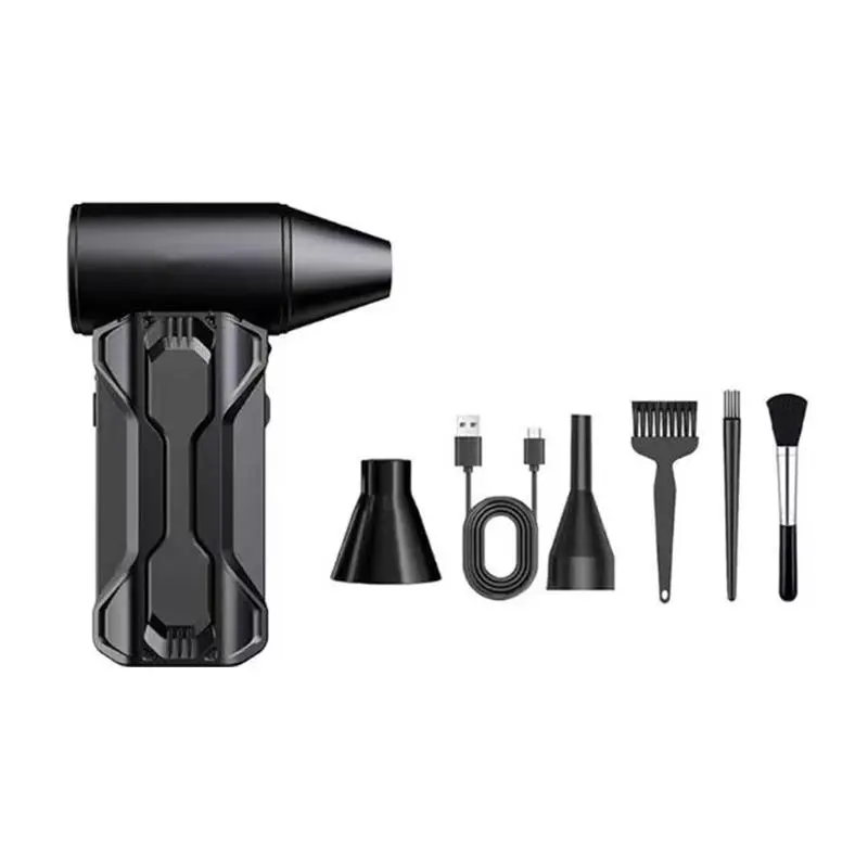 Portable Turbo Fan, USB Rechargeable Wireless Air Blower, Handheld Electric Blower with Flashlight Function, Suitable for Camping, Barbecue, Car Washing