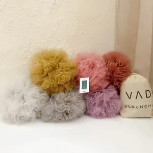 Scrunchie Cepol Ikat Rambut Wanita Bahan Soft Tille Tulle Premium Ukuran Sedang Anti Pusing Vad Scrunchies