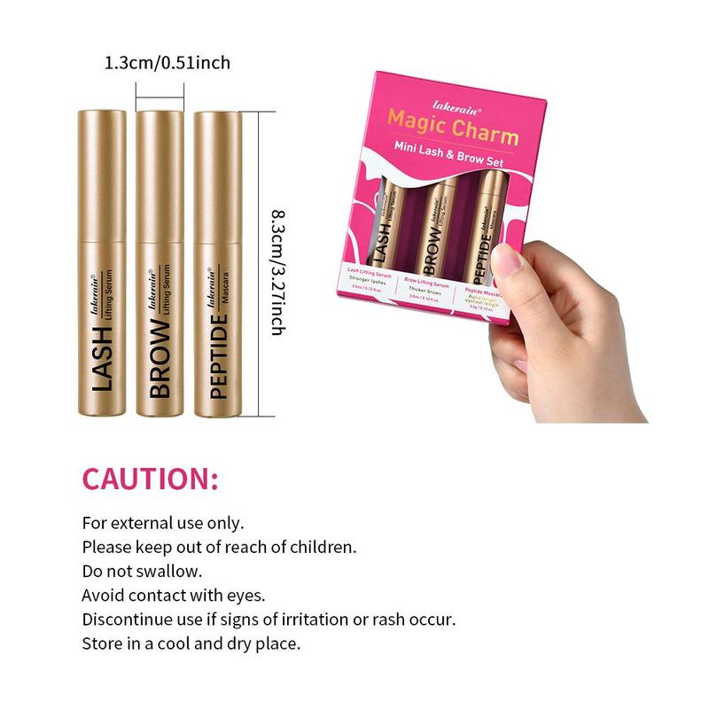 Product Introduction of Eyebrow & Eyelash Cosmetic Set, Brow Lash Hydrating Lifting Serum & Waterproof Long-lasting Mascara, Natural Lengthening Effect, Makeup 1