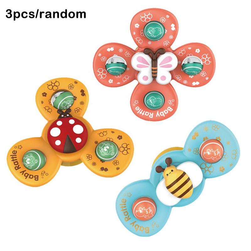3 Pcs Fidget Spinner Children's Sucker Rotating Fun Puzzle Rotating ...