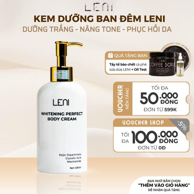  TẶNG 1 TẩyTBC  KEM ĐÊM BODY PERFECT LENI 400GRAM - DƯỠNG DA NÂNG TONE - KEM BODY MAI PHƯƠNG BÙI kem body Nữ Women 