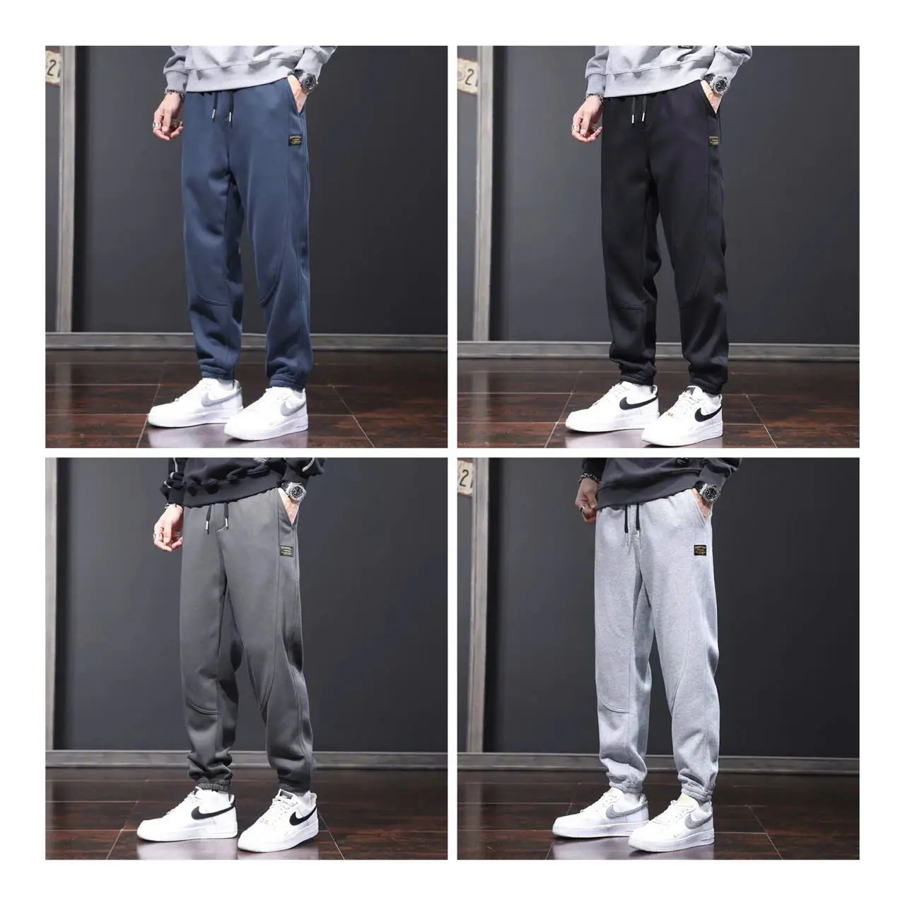 quần nỉ coton jogger nam dày dặn có 4 màu cân nặng từ 45-90kg  Tập Thể Dục Sport combo  3 Gym