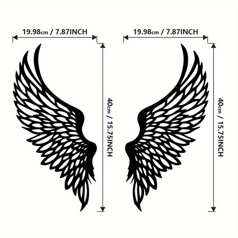 Angel Wing Design Wall Art, Metal Wall Decor, Wall Hanging Decor for Home Living Room Bedroom, Home Decor, Room Decor, Poster 1