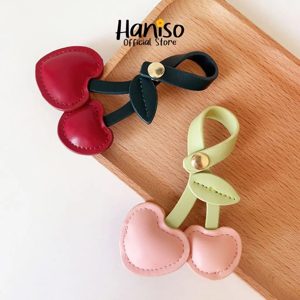 Gantungan Tas Kulit Ceri Gantungan kunci Cherry Keychain