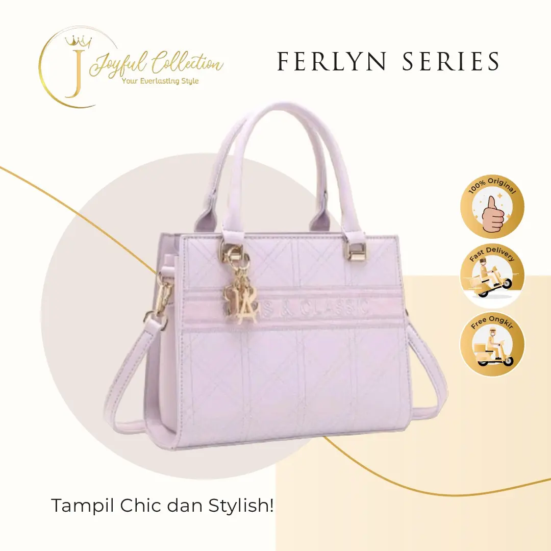 Ferlyn Series 1021 Slingbag Tas Selempang Dan Jinjing Wanita Kekinian Formal Non Formal By Joyful Collection Kulit Pink
