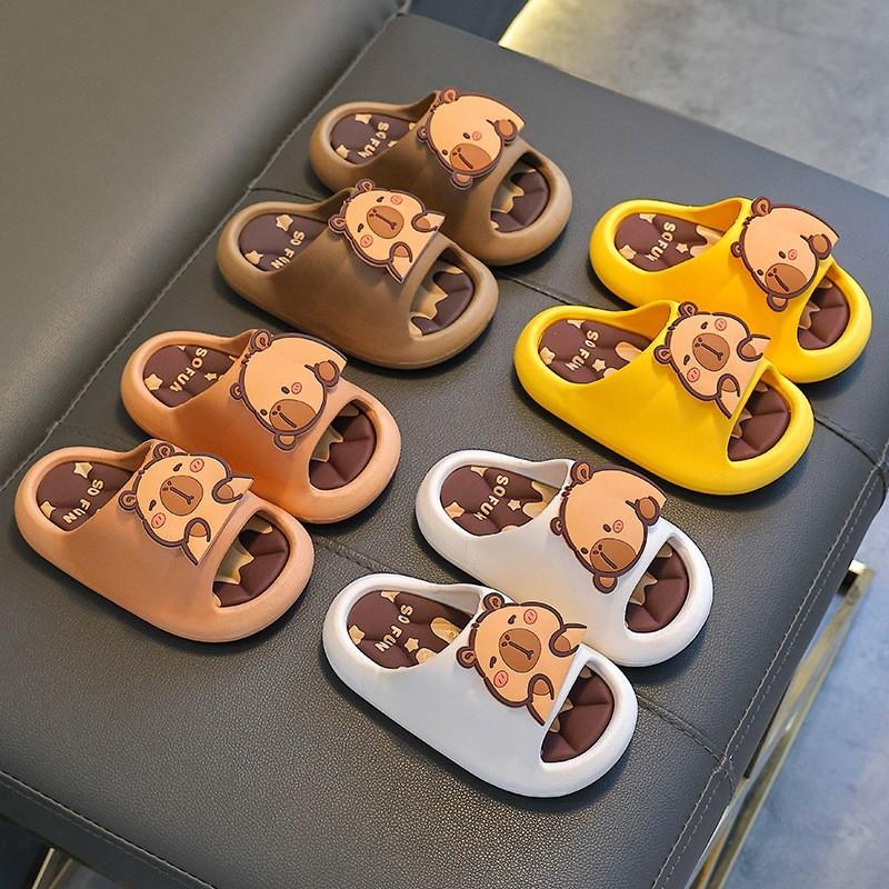  Dép lê bé trai bé gái dép quai ngang họa tiết capybara đáng yêu đế chống trơn   2131 capy  