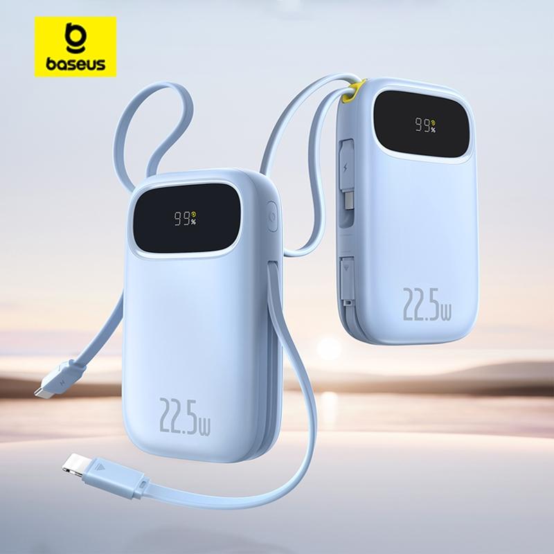 【CCC Certified Baseus QPow3 Pin Dự Phòng Sạc Nhanh Màn Hình Kỹ Thuật Số – Cáp Kép, Kích Thước Nhỏ, Có Chứng Nhận CCC