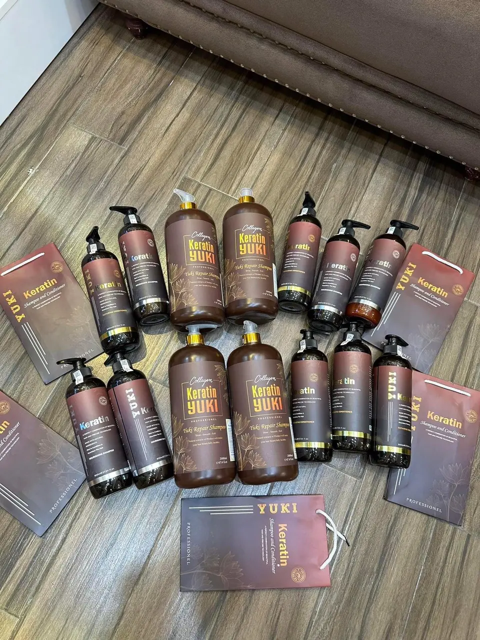 (Chính hãng) mẫu mới cặp gội xả keratin Yuki 800ml phục hồi tóc khô xơ, hư tổn