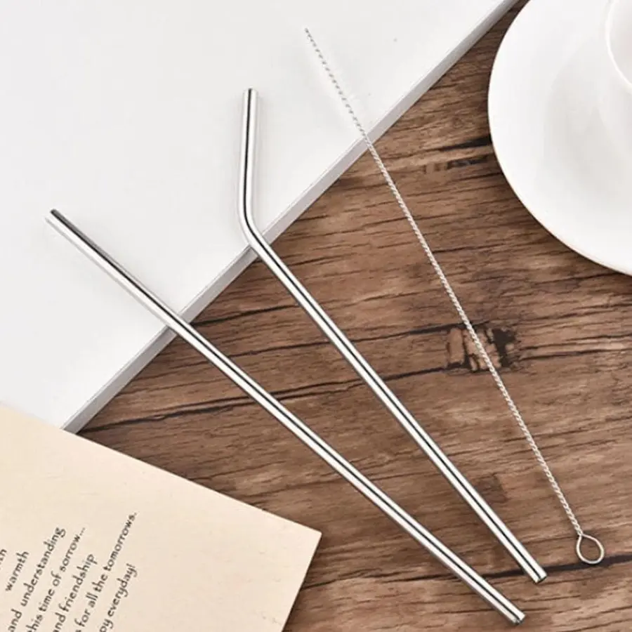 PAKET MURAH Sedotan Stainless Set - SILVER