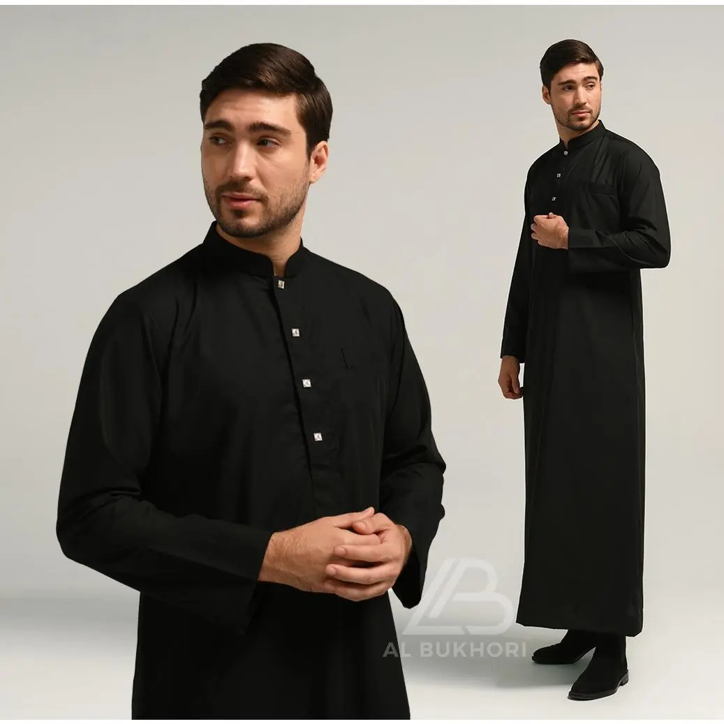 Al Bukhori - Gamis Thobe Jubah Pria Bodyfit Reguler Dewasa Premium Lengan Panjang - Jubah Khalid