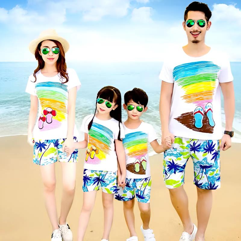 Product Introduction of Áo thun gia đình hoạ tiết nổi bật cho cả nhà đi biển, đi du lịch mát mẻ - chất vải cotton mềm, mịn, thoáng TA046 33
