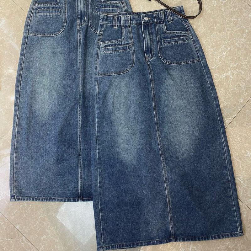 Chân váy túi ốp cạp đôi siêu hot dáng dài xẻ sau #H7688 [AN TÂY STORE68]