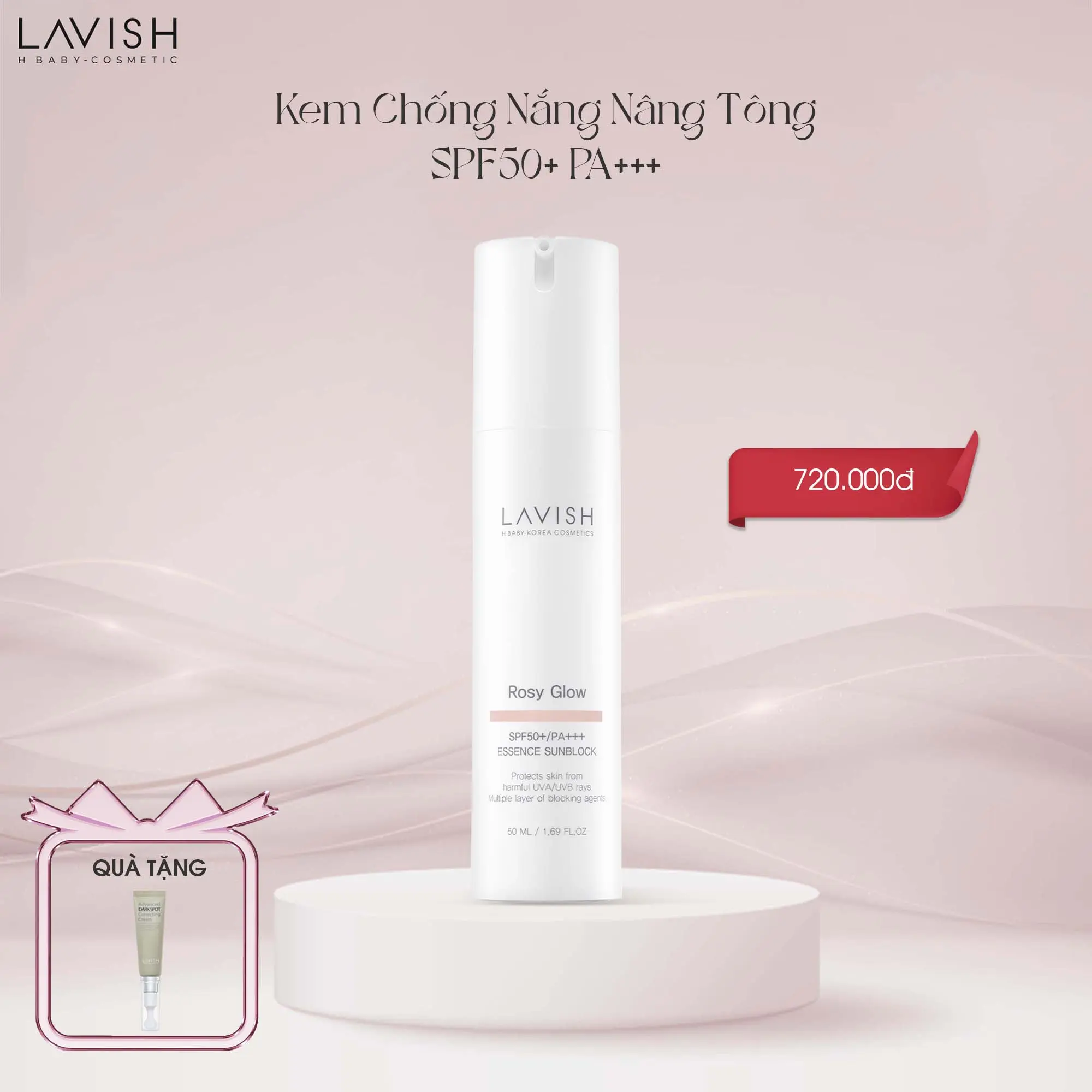 Chống nắng nâng tông -  ESSENCE SUNBLOCK Rosy Glow Lavish H Baby