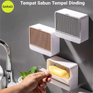 KOTAK TEMPAT SABUN BATANG KAMAR MANDI DINDING TEMPEL DRAIN BOX SOAP