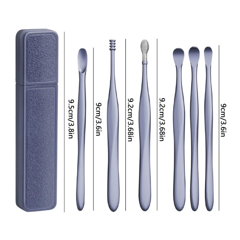 Product Introduction of 6pcs/Set Ear Cleaning Kit Ear Picking Tool Set Pocket Ear Wax Remover Cleaner Spoon Protector Ear Pick Organizer Case 22