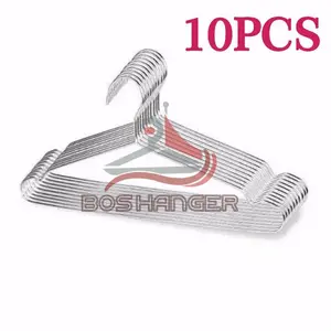 [GROSIR] GANTUNGAN BAJU HANGER KAWAT 10PCS STAINLESS STEEL BESI KUAT TAHAN LAMA 10 PCS