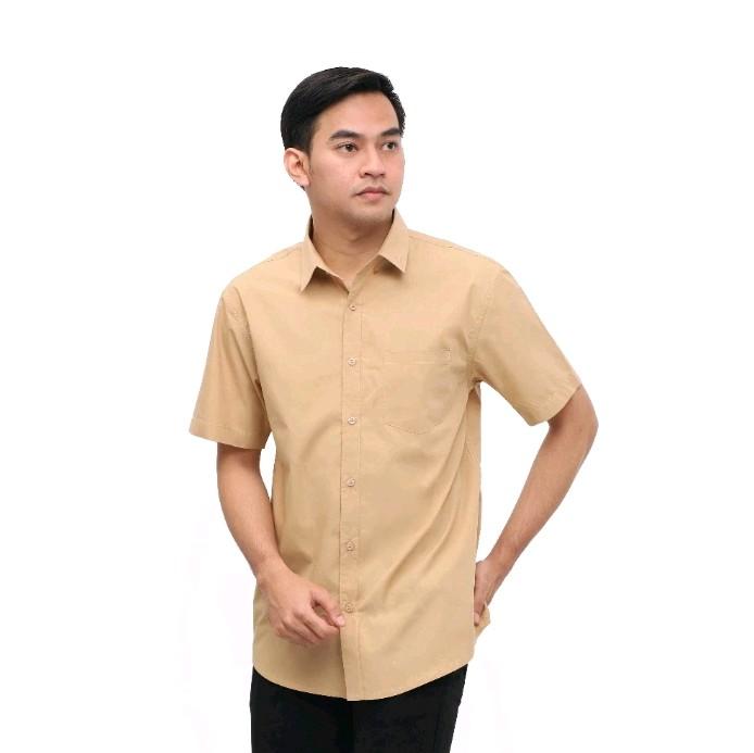 kemeja pria bahan oxford kemeja basic pria lengan pendek Formal Santai Nyaman 4