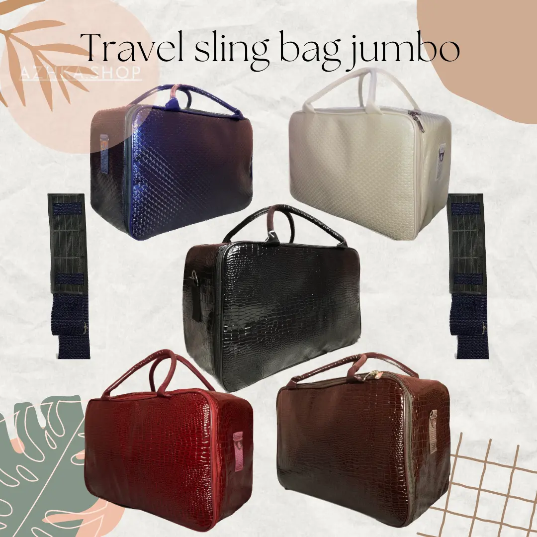 TRAVEL SLING BAG SUPER JUMBO PREMIUM || TRAVEL BAG SUPER JUMBO Hitam