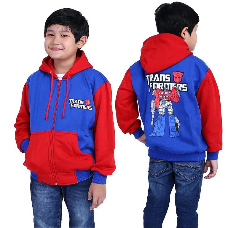 Jaket Anak Laki-laki Karakter Transformers Untuk Usia 2-10 Tahun 0