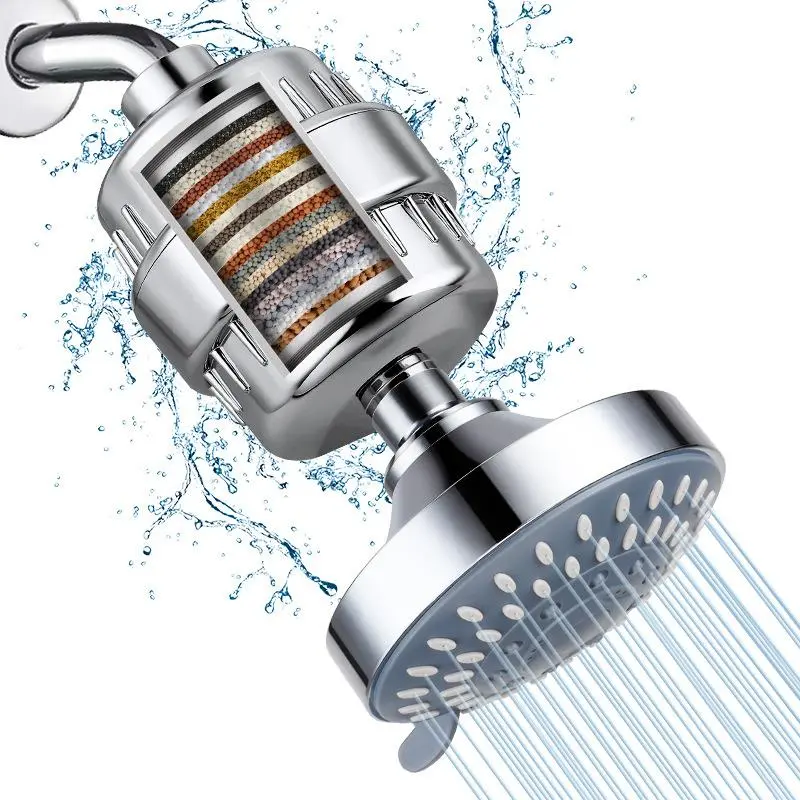 20-stage Filter Shower Head Filter, Bathroom Shower Head Filter, Removes Residual Chlorine, Prevents Showerhead Clogging