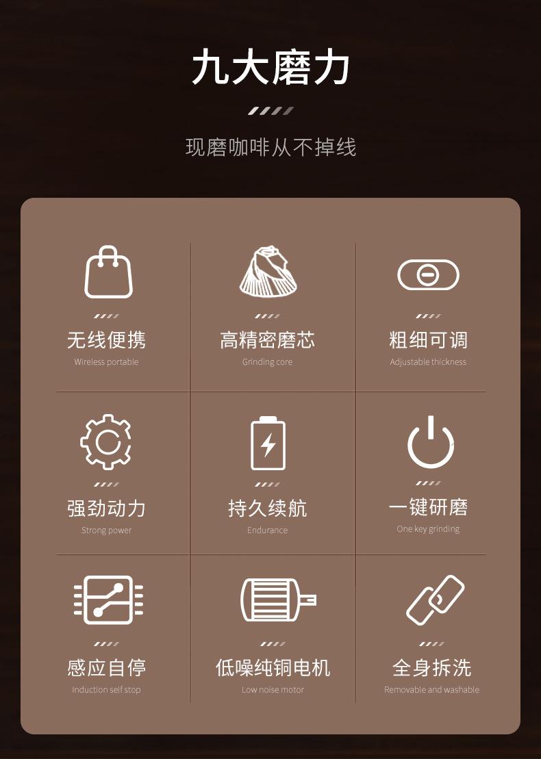 Product Introduction of Grinding Beans Coffee Beans Grinding Manual Bean Grinder Large Grinding Portable Manual Grinding Coffee Grinding Beans 8