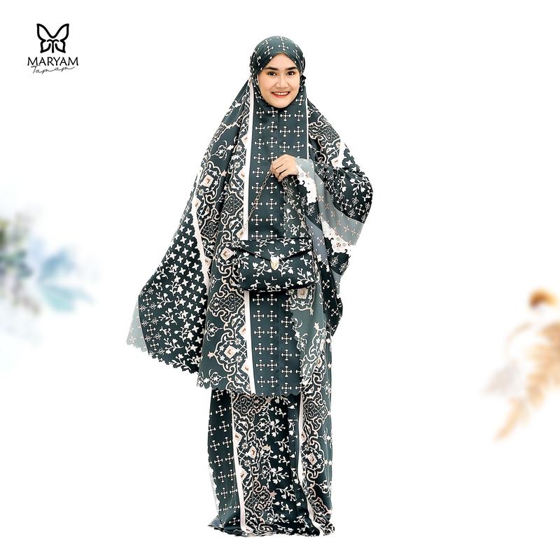 FREE SEJADAH > MTP 06 - Mukena Dewasa Daily 2in1 Ghania Series | Mukena Premium 2 in 1 Luxury Jumbo | Mukena Mewah + Tas Mewah Atasan Bawahan Motif  Muslim  Cantik  Lembut  Tebal Panjang Silk Traveling Tanggung Variasi Maxmara 3