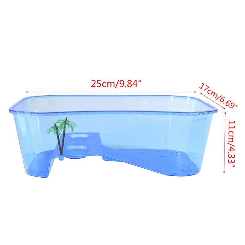 Product Introduction of ZHISI Reptile for Turtle Vivarium Box Aquarium for Tank Breeding Box Reptile Habitat Tortoise Food Feeding Box with Basking Pl 0