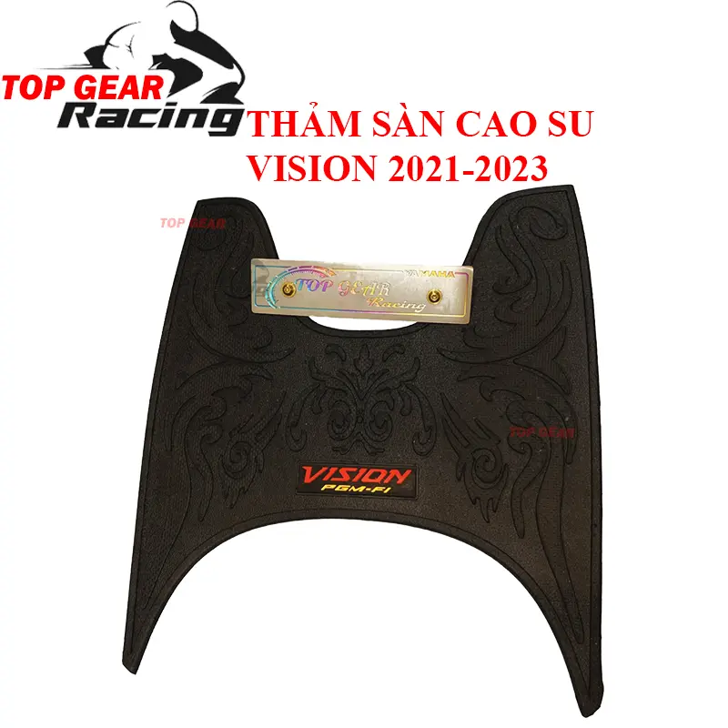 Thảm Lót sàn Vision 2021-2022-2023 Đen Đẹp logo đỏ Cao Su 0