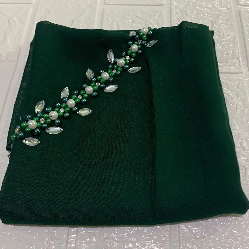 Paket Hemat 6 pcs Hijab Segiempat Payet Bando Mutiara Bella Squere Kerudung Pesta Muslim - Square, Simple Instan Kondangan Mewah - Tebal 5