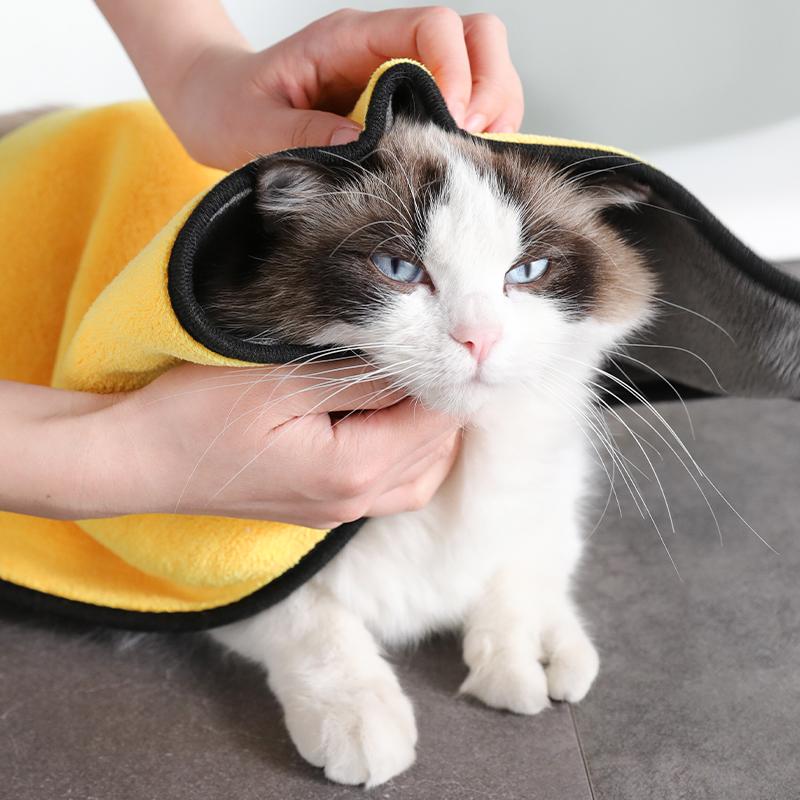Product Introduction of Super Absorbent Dog Towels Soft Lint-Free Dogs Bath Towels Microfibe Towels for Washing Kitten Quick-Drying Pet Supplies 5