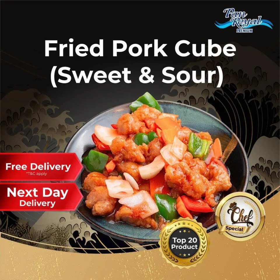 [PAN ROYAL] Frozen Fried Pork Cube with Sweet & Sour Sauce (300g +/-)