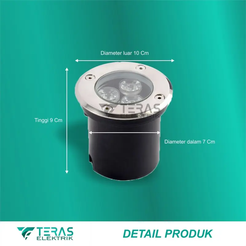 Lampu lantai LED tanam outdoor 3 Watt Lampu halaman Outdoor 1