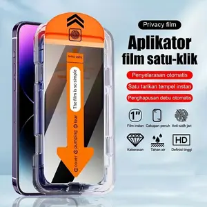 Untuk iPhone, perlindungan privasi kabin bebas debu kaca tempered anti-intip one-click film applicator, Untuk iPhone 6 6Plus 7 7Plus 8 8Plus XR 11 11Pro 11ProMax 12 12Pro 12ProMax 13 13Pro 14 14Plus 14Pro 15Plus 16Plus 16Pro 17 17Pro 17ProMax Air